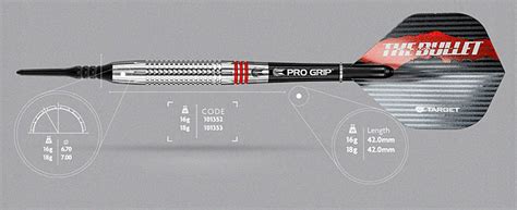 Stephen Bunting 80% Tungsten Soft-Tip darts by Target. The Bullet.