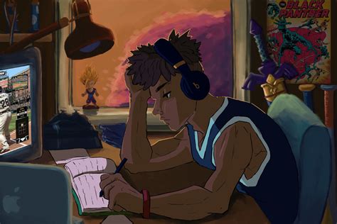 ArtStation - The Lo-fi Mateo, Eric Mateo | Cartoon art, Aesthetic art, Black anime characters