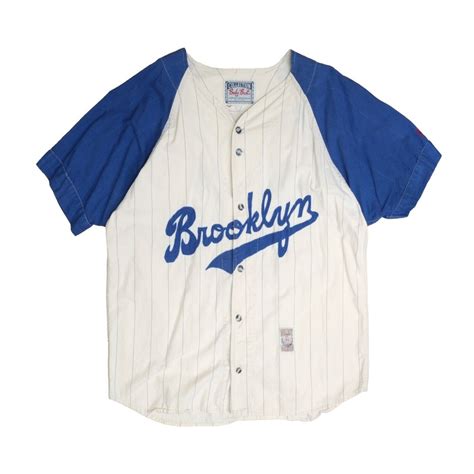 1955 Brooklyn Dodgers Baseball Jersey Size XL Pinstripe Body - Etsy