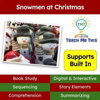 Snowmen at Christmas Read Aloud Activities by Teach Me This | TPT