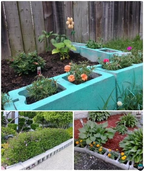 Creative Garden Bed Edging Ideas Projects Instructions | Cinder block garden, Garden beds ...