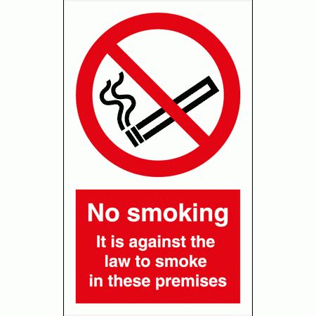 Prohibition Sign - No Smoking Law England 8606