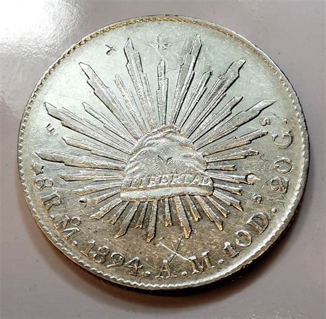 Moneda Plata 8 Reales 1894 Mexico Mo Am | Envío gratis