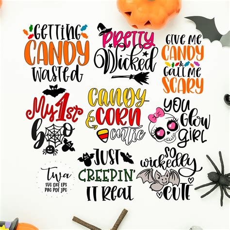 Halloween Kids Quotes Svg Bundle Scary Shirt Quotes Svg Kids | Etsy