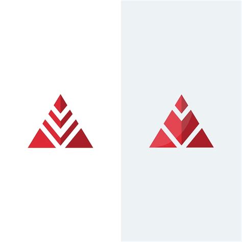 Premium Vector | Red triangle vector red triangle logo