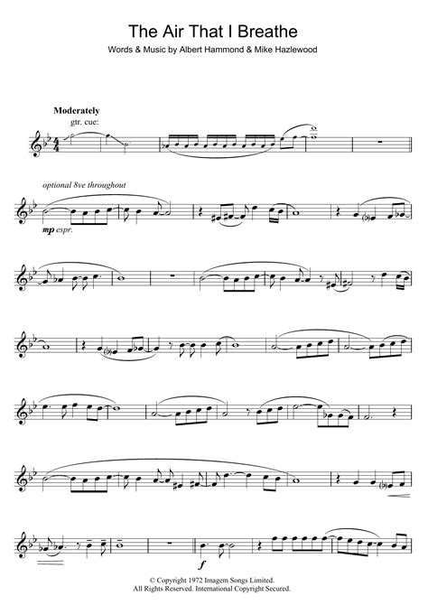 The Air That I Breathe | Sheet Music Direct