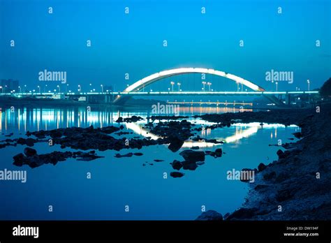 highway bridge at night Stock Photo - Alamy