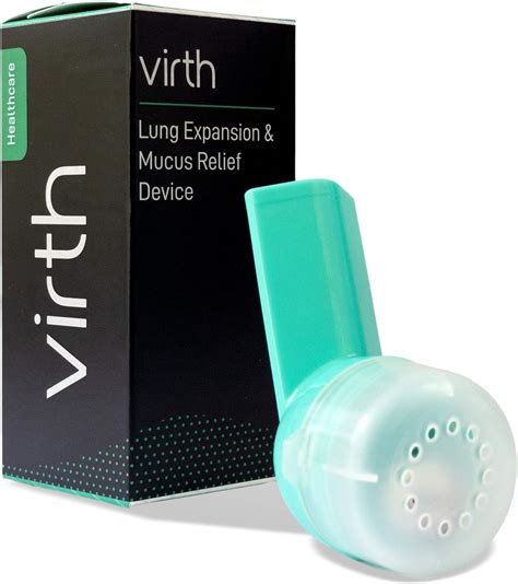 VIRTH Lung Expansion & Mucus Relief Device - Breathing Exercise Device - Clear Lungs - Flutter ...