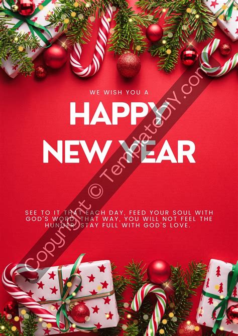 Christian New Years Greetings Printable Template in Pdf & Word