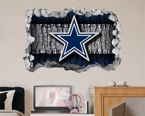 Dallas Cowboys Wall Decor Decal-3D Design-Vinyl Home | Etsy