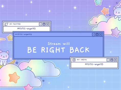 Placeit - Twitch Be-Right-Back Screen Generator Featuring Cute Graphics