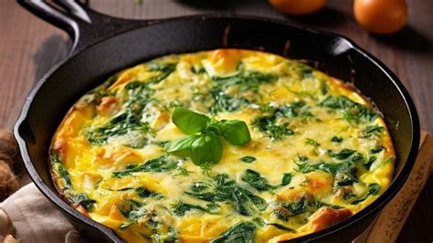 Frittata with spinach and ricotta cheese