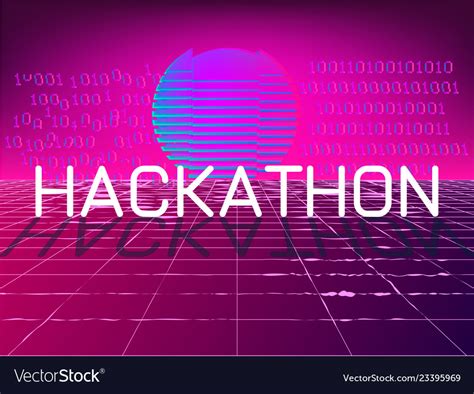 Hackathon event banner Royalty Free Vector Image