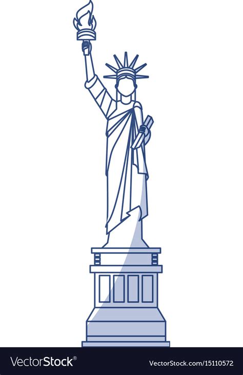 Statue of liberty cartoon Royalty Free Vector Image