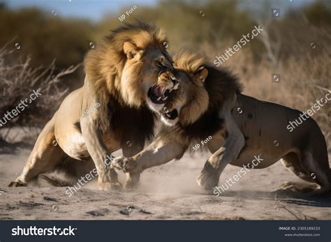 7,763 Lion Fight Images, Stock Photos, and Vectors | Shutterstock