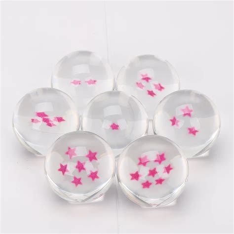 7pcs New 4cm White Red Star Dragonball Balls Set Dragon Ball Z Crystal Balls Wth Elegant Gift ...