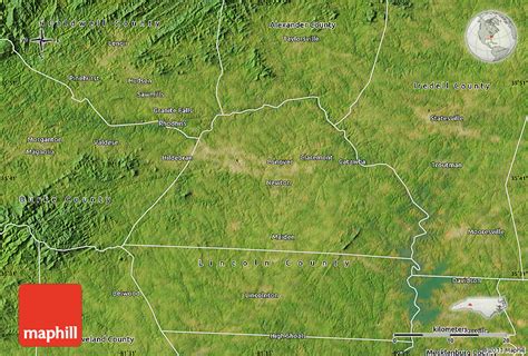 Satellite Map of Catawba County