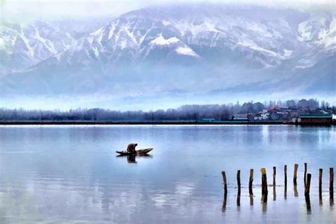 Dal Lake - A Winter Landscape (Photo Paint) | Dal Lake in Sr… | Flickr