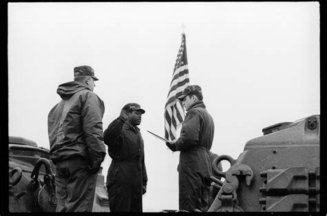 S/w-Fotografie: Militärische Zeremonie der U.S. Army Berlin Brigade in West-Berlin ...