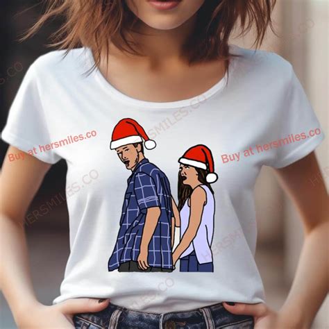 Distracted Boyfriend Memes Christmas Couple Shirt - Hersmiles