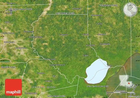 Satellite Map of Livingston Parish