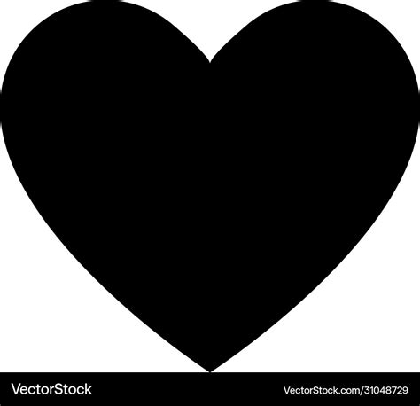 Simple black heart decorative sign symbol love Vector Image