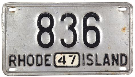 1947 Rhode Island License Plate | Brandywine General Store