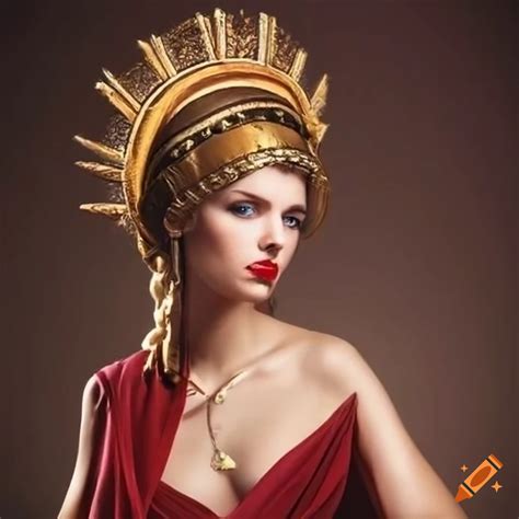 Stylish woman in roman attire on Craiyon