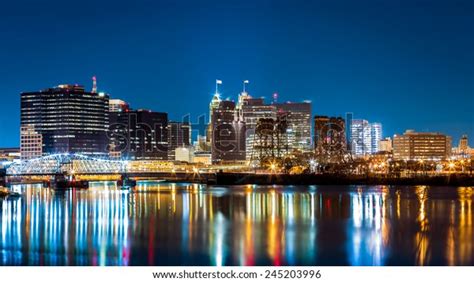 Newark Nj Cityscape By Night Viewed Stock Photo (Edit Now) 245203996