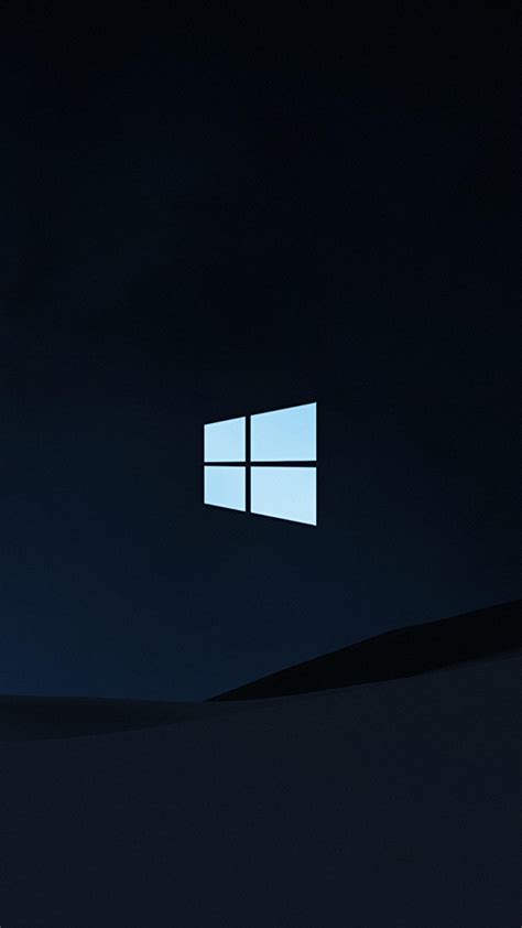Windows 10 Logo Dark Background 4K Ultra HD Mobile Wallpaper