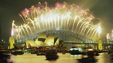 HD wallpaper: fireworks sydney australia bridge sydney opera house ...