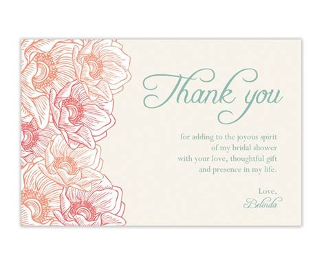 Beautiful bridal shower Thank you Card | Bridal shower, Thank you cards ...