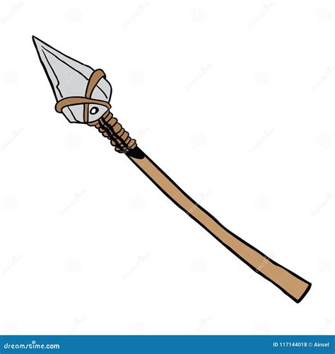 Spear stock vector. Illustration of ancient, stone, spear - 117144018