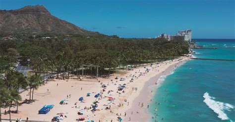 An Aerial Footage of the Waikiki Beach Free Stock Video Footage ...