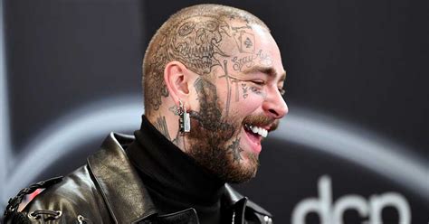 Post Malone Debuts Face Tattoo with Daughter's Initials - Rap-Up