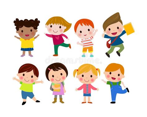 Kids Character Going To School Vector Free Download - Bank2home.com