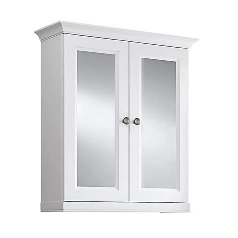 Cooke & Lewis Chadleigh Matt White Mirrored Cabinet (W)670mm (H)750mm | Tradepoint