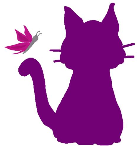 Purple Cat - ClipArt Best