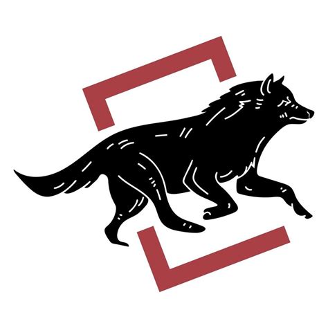 Running Wolf Logo. Vector art illustration 21671628 Vector Art at Vecteezy