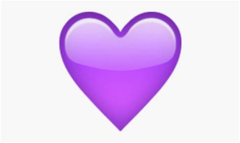 Purple Heart Emoji Png, Transparent Png - kindpng