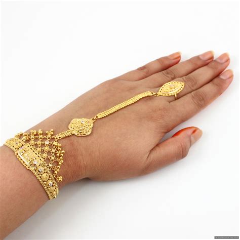 22ct Indian Gold Bracelet with one Ring | Panjangla | Indian Jewellery ...