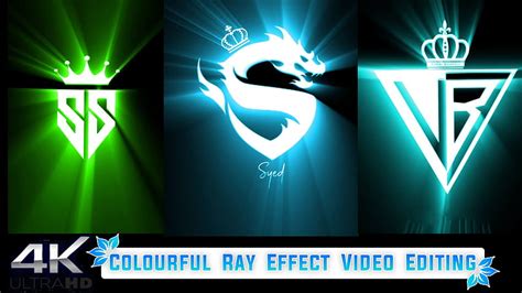 New Alight Motion Neon Colourful Ray Effect 3D Logo Design Video ...