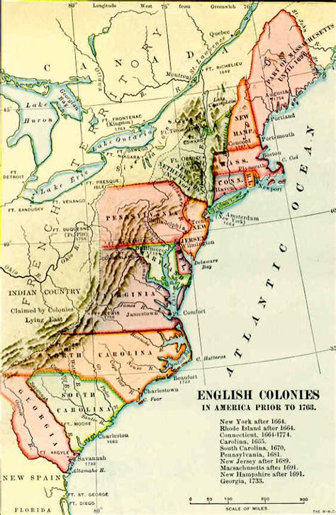 The English Colonies Before 1763 | Genealogy map, Map, Genealogy history