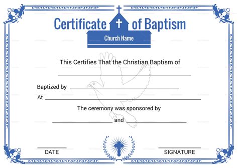 Christian Baptism Certificate Template – Rebeccachulew.com