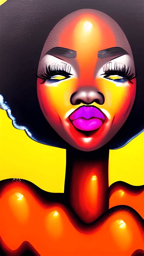 African American Female Lips with Honey · Creative Fabrica