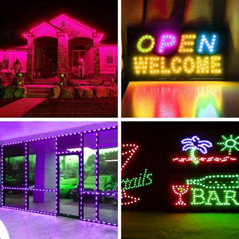 WICHEMI Storefront LED Lights for Business 100FT 200PCS LED Module for Signs Window Lights RGB ...