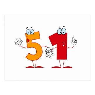 Number 51 Postcards | Zazzle