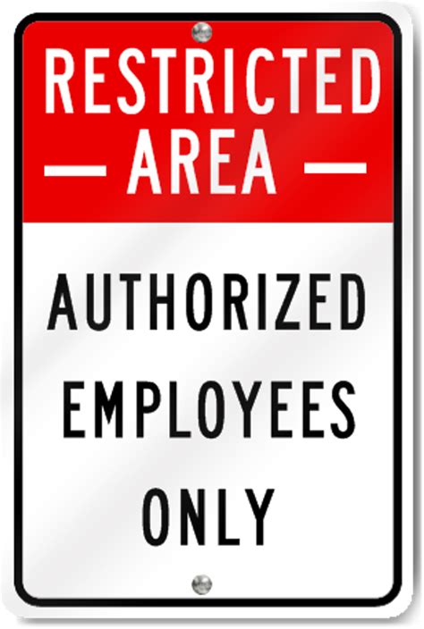 Parking Sign Restricted Area, Authorized Employees Only - ZING Green Safety Products