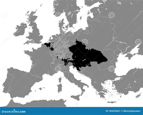 Map of Habsburg Monarchy 1714 Stock Vector - Illustration of hungary, europe: 184225641