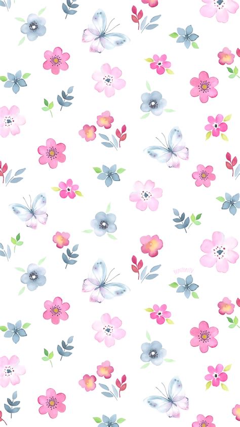 Phone Wallpapers HD Watercolor Cute Pattern - by BonTon TV - Free Backgrounds 1080x1920 ...